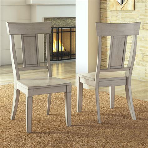 Weston Home Farmhouse Wood Dining Chair With Panel Back Set Of 2