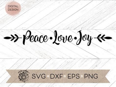 Peace Love Joy Svg Christmas Svg Christmas Horizontal Sign Svg Etsy
