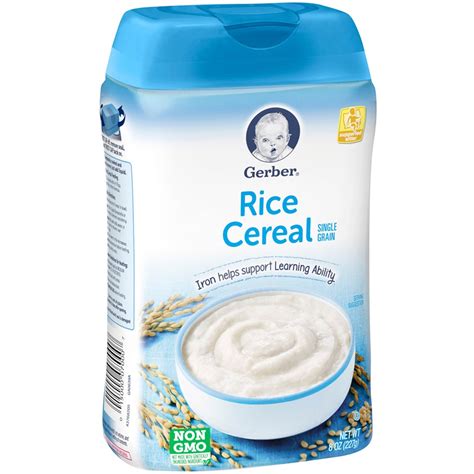 Gerber 8 Oz Single Grain Rice Cereal Baby Food And Formula Baby