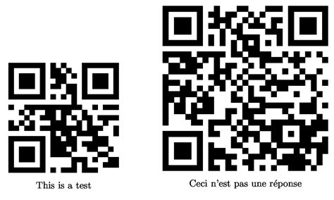 We let you create qr code for multiple categories such as plain text, web url, facebook, twitter and youtube links, email, sms, vcard. pdftex - pgf-Tikz QR code generator - TeX - LaTeX Stack ...
