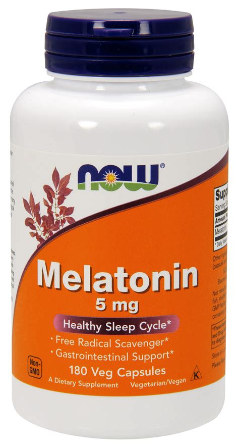 Now Supplements Melatonin Mg Veg Capsules Walmart