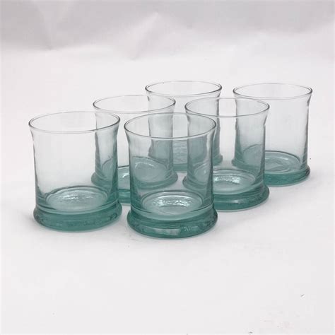 Set Of Handmade 100 Recycled Glass Tumblers By The Recycled Glassware Co
