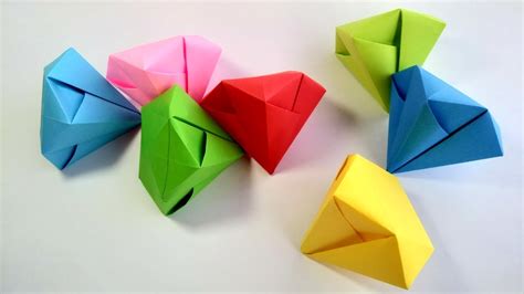Cómo Hacer Un Diamante De Papel Origami Youtube