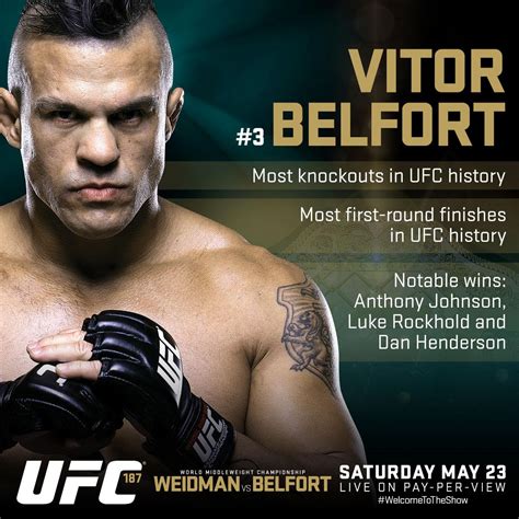 Ufc On Twitter Thephenom Ufcstats Ufc187 Saturday Live On Pay Per View Vitorbelfort