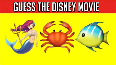 guess the disney movie from the emoji challenge easy to hard youtube