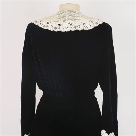Christian Dior Silk Velvet Gown Black Long Dressing Gown Etsy