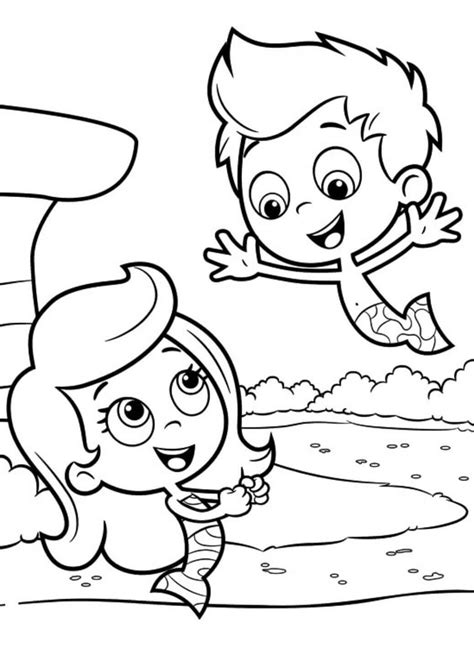 The intelligent nonny and bubble puppy, gil's loving pet. 25 Free Printable Bubble Guppies Coloring Pages