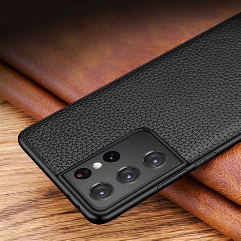 Genuine Leather Case For Samsung Galaxy S21 Ultra Luxury Slim Case