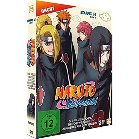 Naruto Shippuden Die Komplette Staffel 14 Box 1 3 Discs Hayato