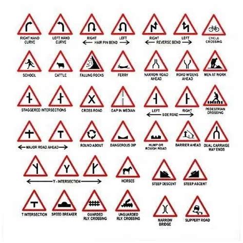 Triangle Redwhite Road Safety Warning Signs At Rs 1250piece In
