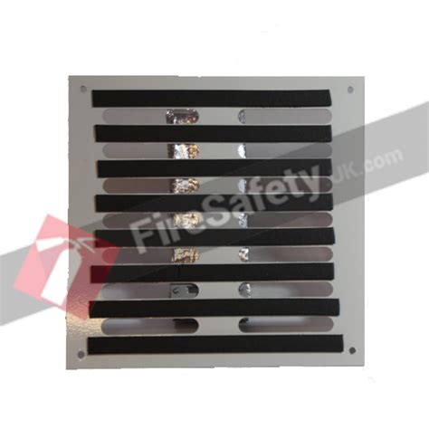 White Louvred 350mm X 350mm Intumescent Grille Single Kit