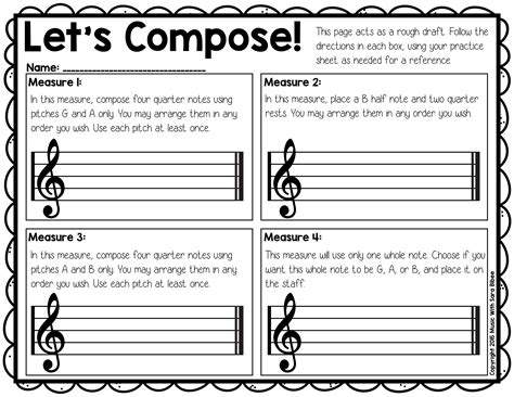 Free Composition Activity That Can Be Used For Recorders Or In General