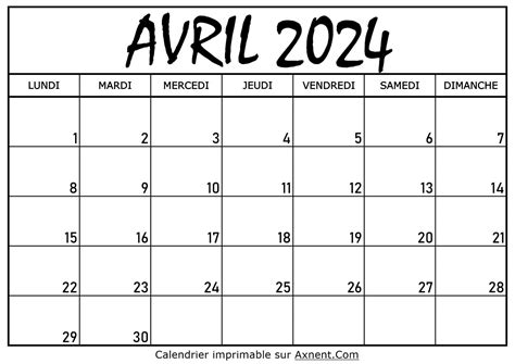 Calendrier Mensuel A Imprimer Avril 2024 Hatty Kordula