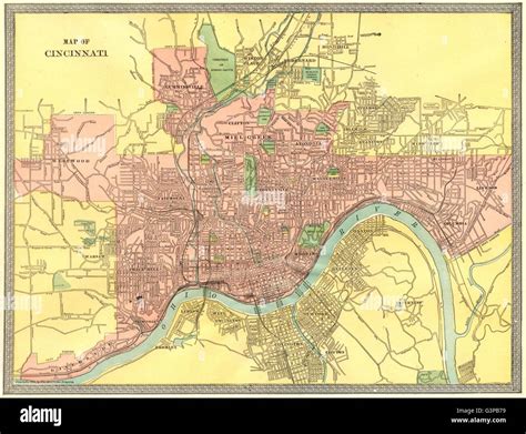 Antique Map Of Cincinnati Hi Res Stock Photography And Images Alamy