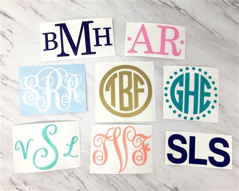 Personalized Monogram Vinyl Decal Initially Yours
