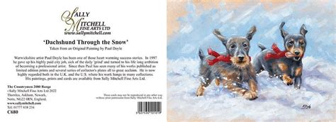 C680x Dachshund Through The Snow Christmas Card