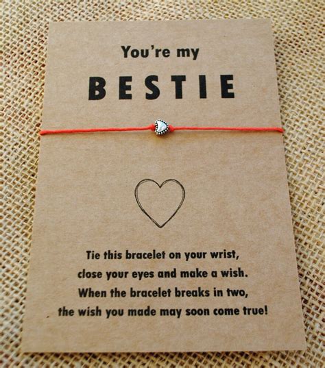 30+ feel good valentine messages for friends. Wish Bracelet / You are my BESTIE / Friendship Gift / Best ...
