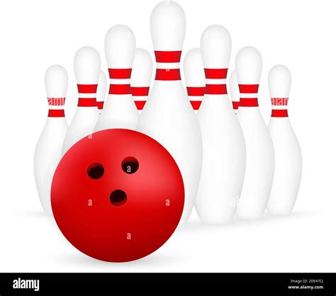 Bowling Poster Bowling Game Leisure Concept Vector Stock Illustration