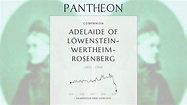 Adelaide of Löwenstein-Wertheim-Rosenberg Biography - Duchess of ...