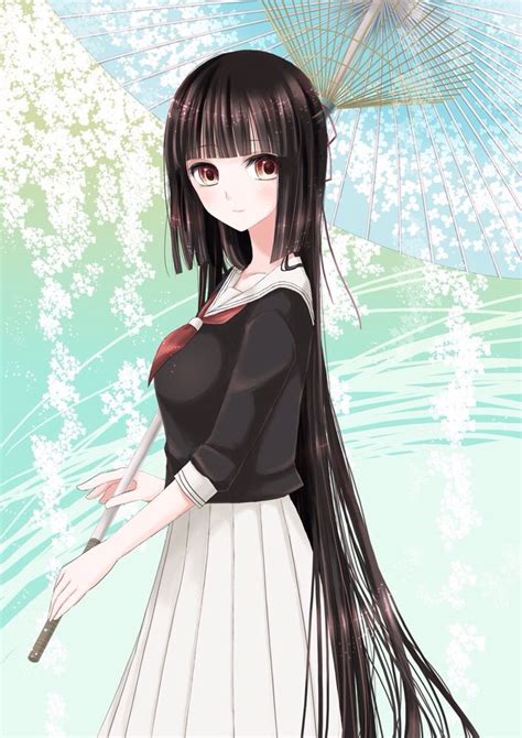 Anime Beautiful Girl Long Black Hair Anime Anime Fantasy Anime Artwork