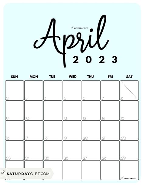 April Calendar Cute And Free Printable April 2023 Calendar Designs