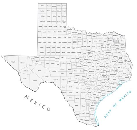 Texas County Map List Of Counties In Texas Tx Wheremaps