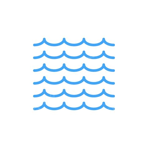 Waves Outline Vector Hd Images Waves Outlines Icon Isolated On White