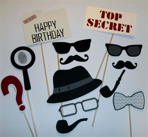 Private Detective Undercover Top Secret Birthday Bash Photo Prop 2168d Detective Party