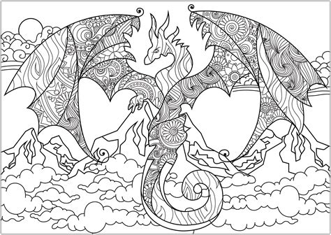 Https://wstravely.com/coloring Page/abstact Dragon Coloring Pages