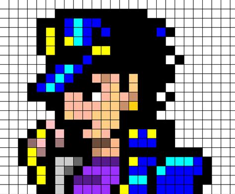 Jotaro Kujo Pixel Art Design Minecraft Pixel Art Pixel Art Mobile