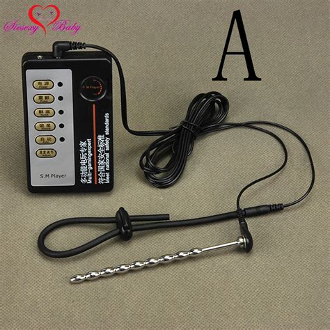 Type A Penis Plug Penis Ring Electric Shock Host And Cable Electro Shock Sex Toys Electro
