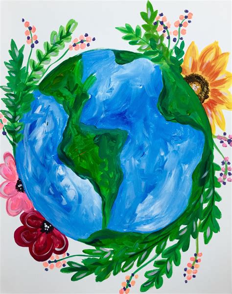 Earth Day Earth Drawings Art Classroom Art Inspiration Painting