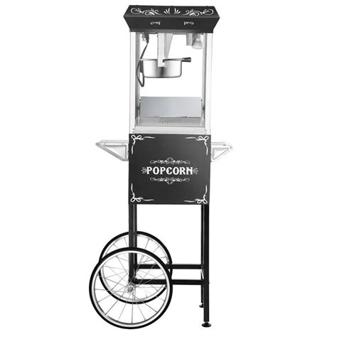 Great Northern All Star 8 Oz Black Stainless Steel Popcorn Machine