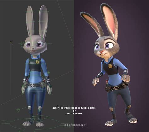Download Zootopias Judy Hopps Rigged 3d Model Cg Daily News