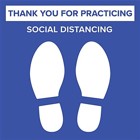 Social Distancing Floor Graphic Removable Vinyl Decal