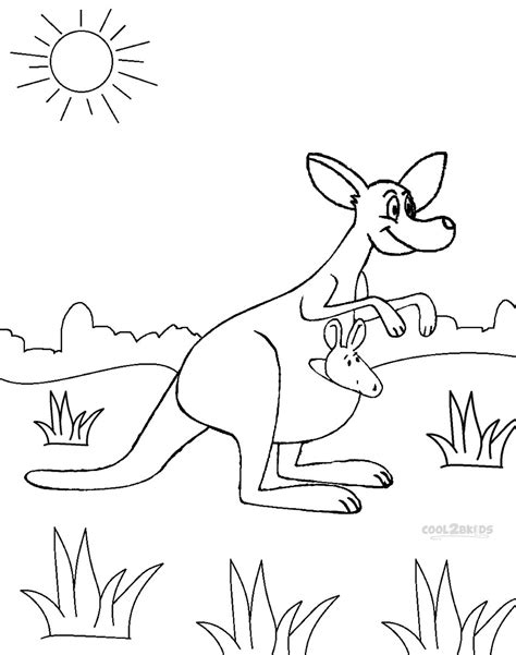 Baby Kangaroo Coloring Page At Free Printable