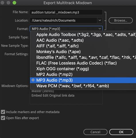 Exporting A Podcast As An Mp In Adobe Audition Media Commons