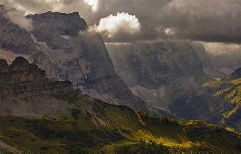 4k Nature Sun Sunset Landscape Mountains Clouds Valley Trees