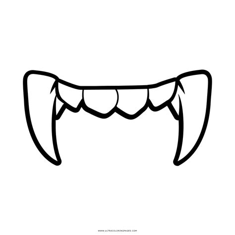 Vampire Teeth Coloring Page