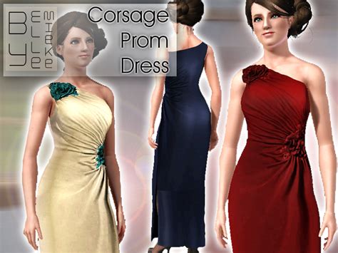 The Sims Resource Corsage Maxi Prom Dress