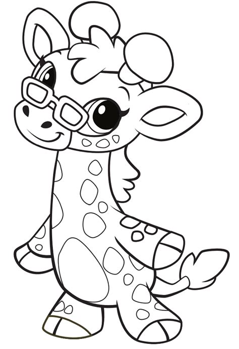 Chibi Giraffe Coloring Page Free Printable Coloring Pages For Kids