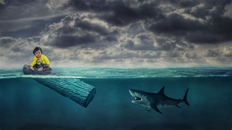 Photoshop Manipulation Tutorial Underwater Effect Shark Attack