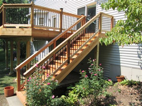 Deck Stairs Ideas Choose Best Stair Design Home Building Plans 162925