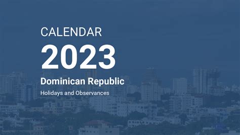Year 2023 Calendar Dominican Republic