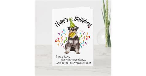 Happy Birthday From Your Schnauzer Buddy Card