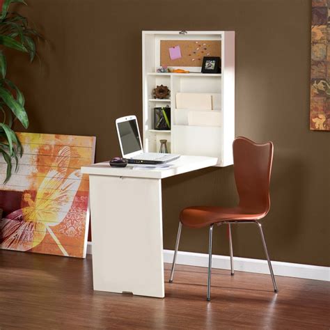 Costway wall mounted table convertible desk. Convertible Wall Mounted Desk - White