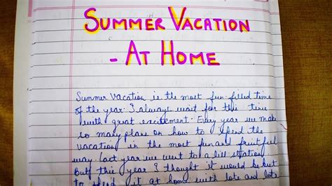 Persuasive Essay Essay On My Summer Vacation For Kids