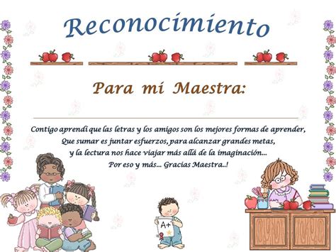 Reconocimiento Maestro Reconocimiento A Maestros Diplomas Para Maestras