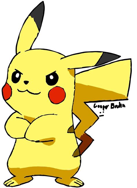 My drawing of pikachu. Not that good : pokemon
