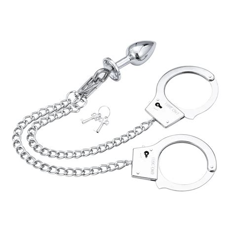 Bdsm Bondage Handcuffs And Ankle Cuffs Anal Plug Sm Restraint Fetish